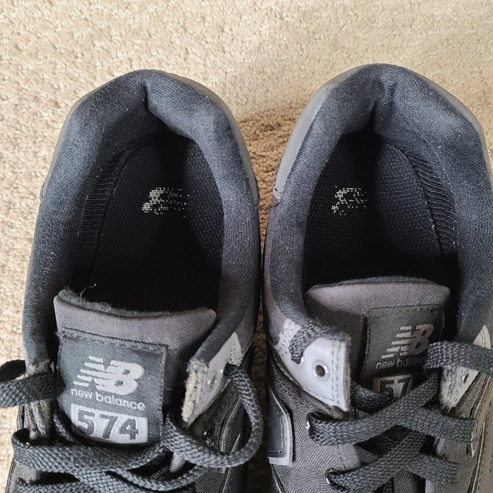 New Balance 574 Premium Classics Mens 11.5 D Black Silver Running Shoes ML574JJ2